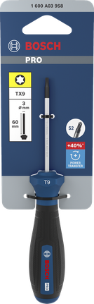 Bộ tua vít Bosch PRO TX9 x 60 mm với tay cầm tiện dụng.